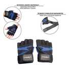 RST02 BLACK/BLUE ROZM. L RĘKAWICE NA SIŁOWNIĘ HMS