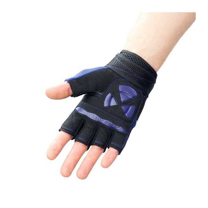 RST02 BLACK/BLUE ROZM. L RĘKAWICE NA SIŁOWNIĘ HMS