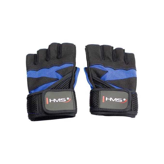 RST02 BLACK/BLUE ROZM. L RĘKAWICE NA SIŁOWNIĘ HMS