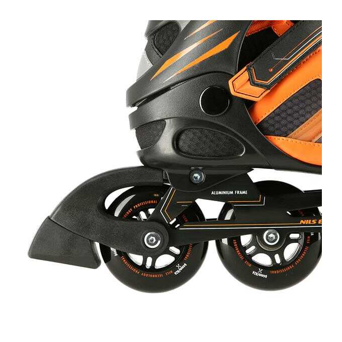 NA14112 CZARNO-POMARAŃCZOWY ROZM. 38 ŁYŻWOROLKI NILS EXTREME