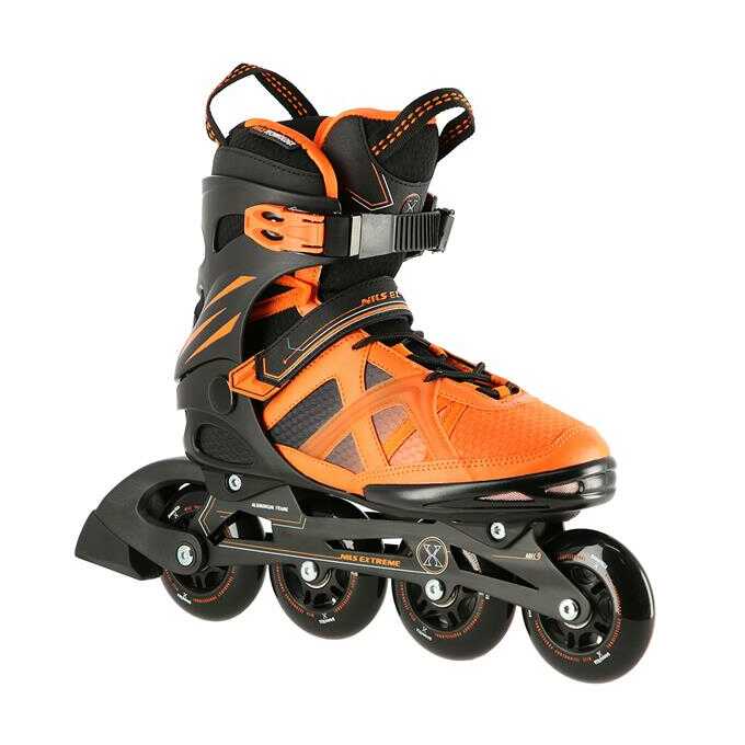 NA14112 CZARNO-POMARAŃCZOWY ROZM. 38 ŁYŻWOROLKI NILS EXTREME