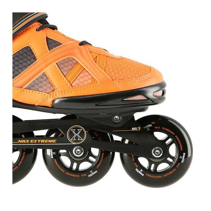 NA14112 CZARNO-POMARAŃCZOWY ROZM. 38 ŁYŻWOROLKI NILS EXTREME