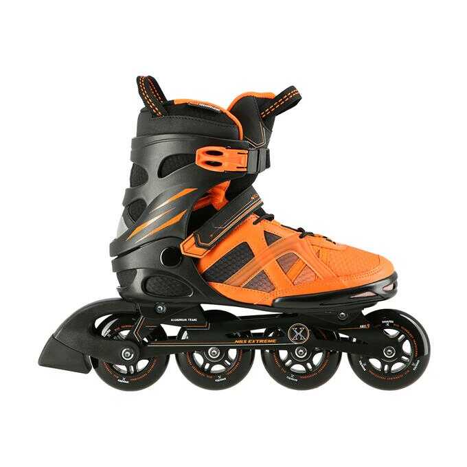 NA14112 CZARNO-POMARAŃCZOWY ROZM. 38 ŁYŻWOROLKI NILS EXTREME